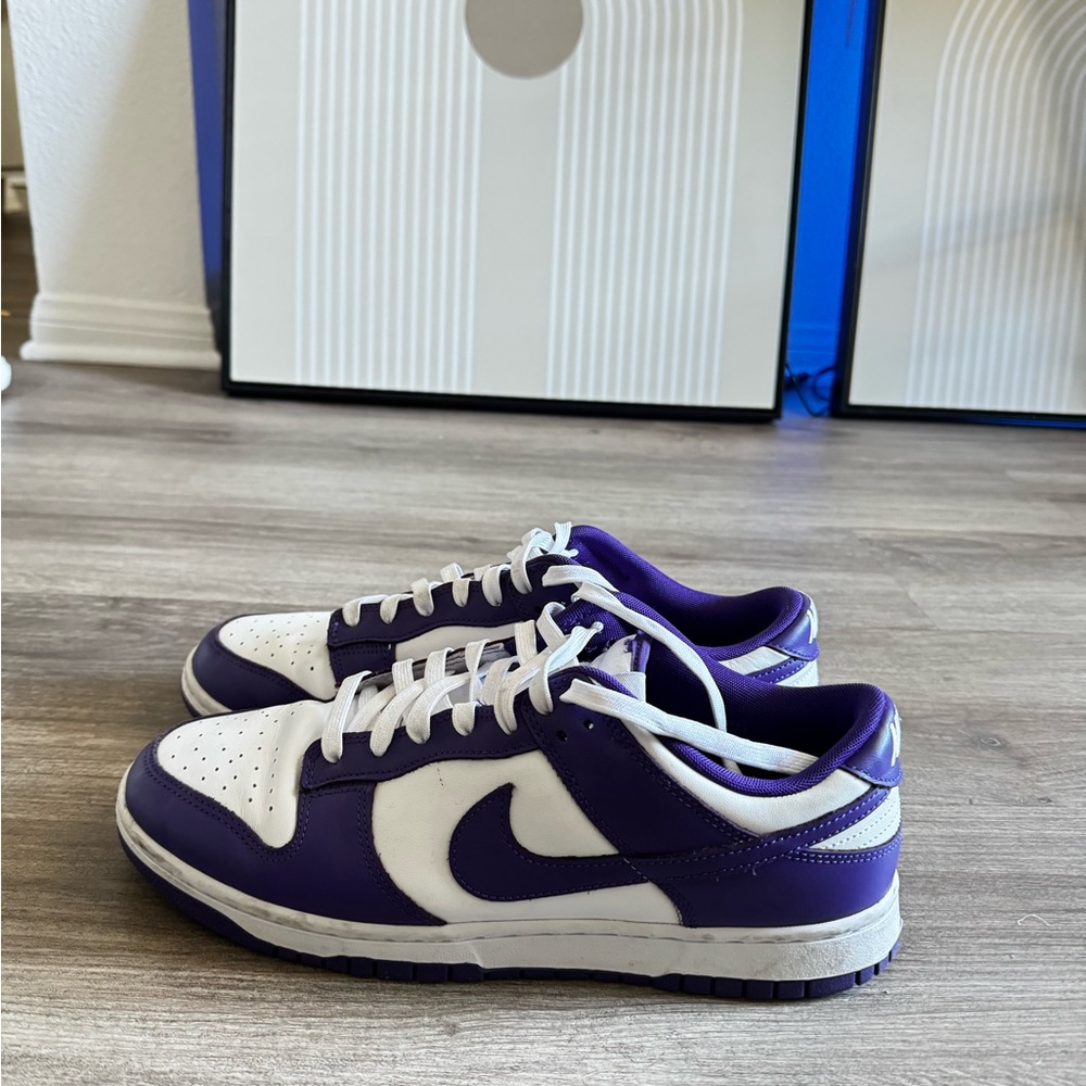 Nike Dunk Low Purple and White Men's Sneakers